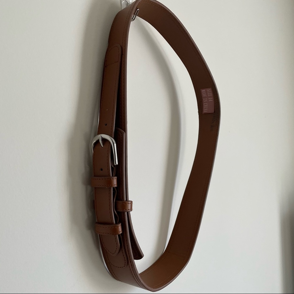 Wide Faux Leather Belt